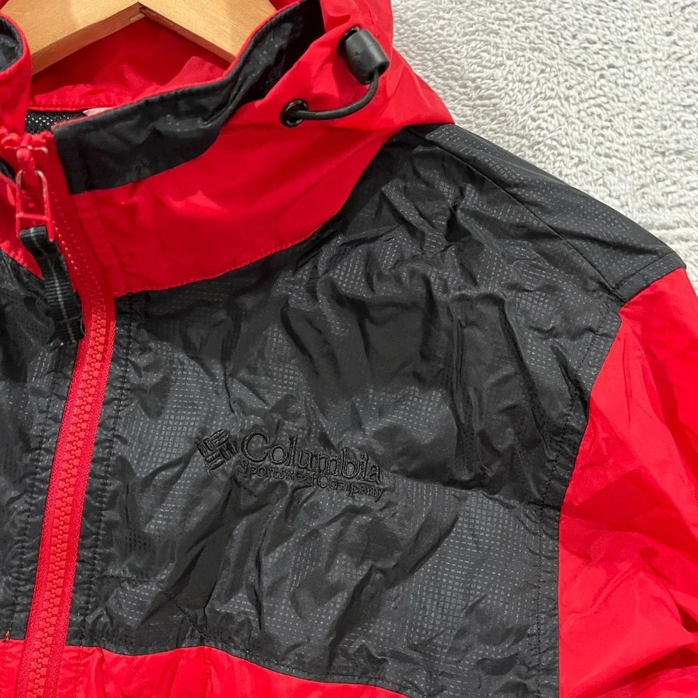 Columbia Jacket Mens Small Full Zip Nylon‎ Windbreaker Colorblock Lightweight